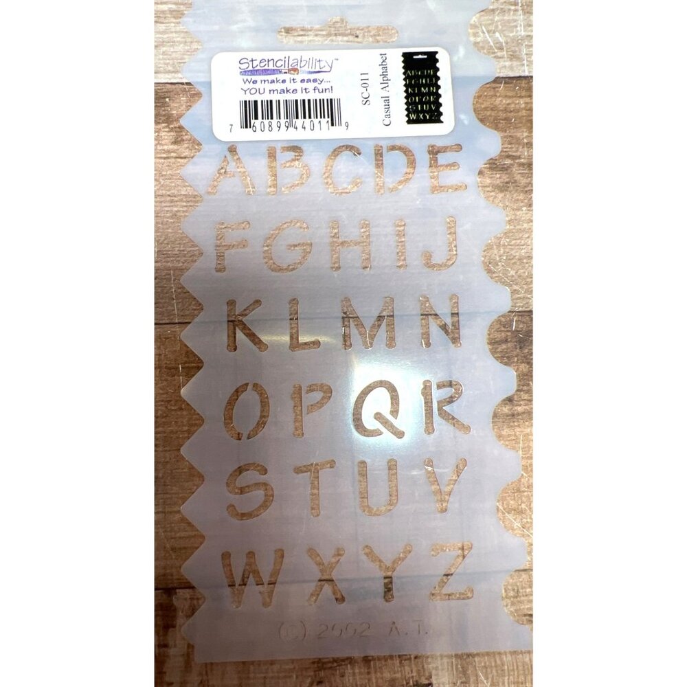 Stencilability Casual Alphabet Stencil SC-011 For Crafting & Decorating